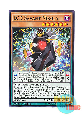 画像1: 英語版 MP17-EN066 D/D Savant Nikola DD魔導賢者ニコラ (ノーマル) 1st Edition