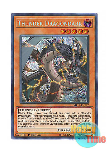 英語版 MP19-EN167 Thunder Dragondark 雷電龍－サンダー・ドラゴン (プリズマティックシークレットレア) 1st  Edition