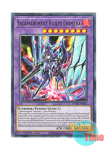 画像1: 英語版 MP20-EN016 Salamangreat Violet Chimera 転生炎獣ヴァイオレットキマイラ (ノーマル) 1st Edition