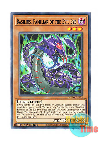 画像1: 英語版 MP20-EN235 Basilius, Familiar of the Evil Eye 呪眼の眷属 バジリウス (ノーマル) 1st Edition