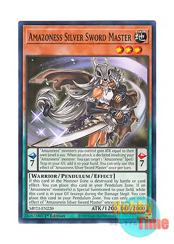 画像1: 英語版 MP23-EN220 Amazoness Silver Sword Master アマゾネスの銀剣使い (ノーマル) 1st Edition