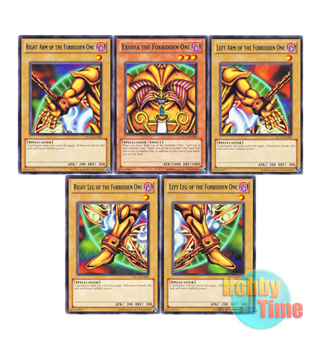 ☆ 5種類セット ☆英語版 DL11-EN Exodia of the Forbidden One 封印されしエクゾディア (レア：ブルー)